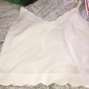 White cropped tank